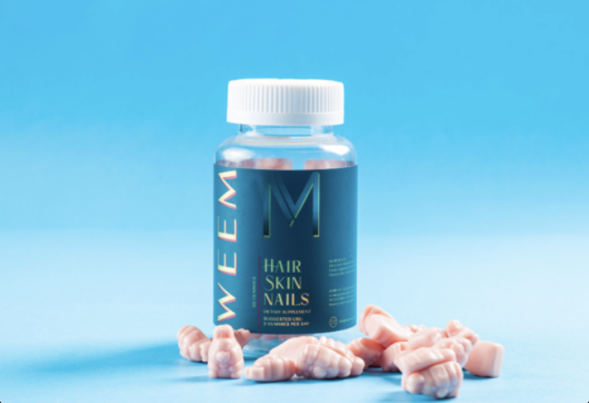 WEEM Hair, Skin & Nails Gummies - 60 Count With Biotin & Vitamins For Healthy Growth
