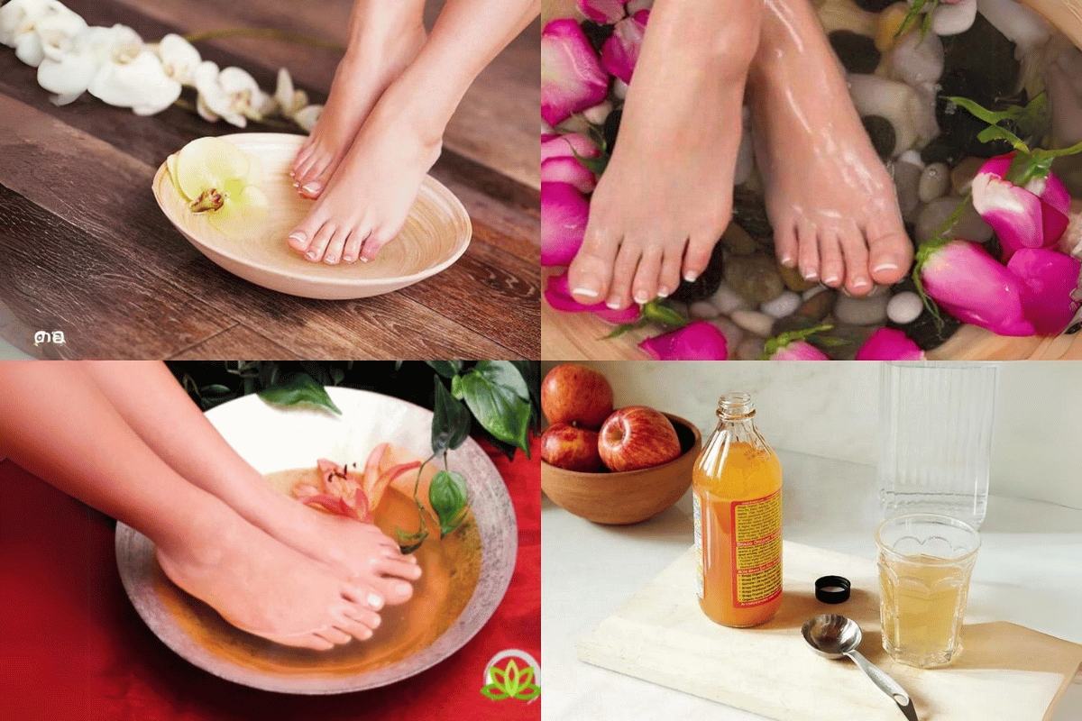 soaking feet in apple cider vinegar