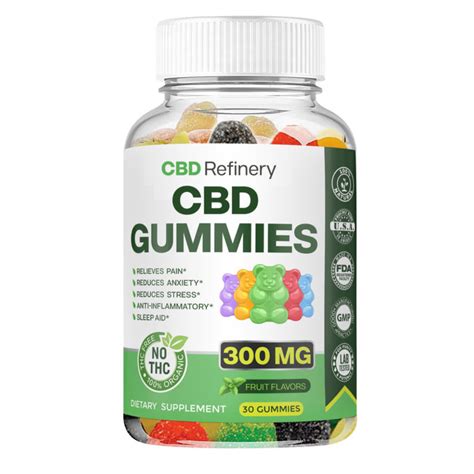 All Natural Leaf CBD Gummies 300mg - Relief from Pain, Anxiety, and Stress