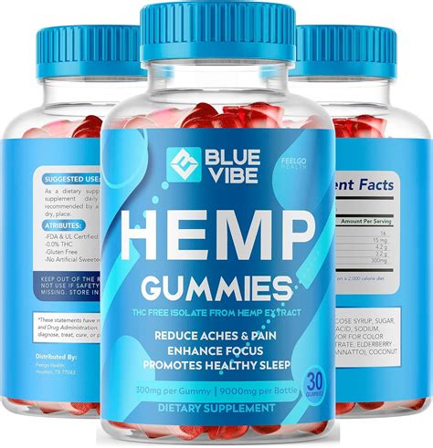 Blue Vibe CBD Gummies - Natural Relief for Anxiety, Stress, and Pain