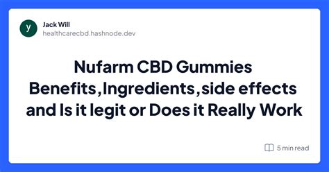 Does Nufarm CBD Gummies Really Work? Honest Review and Analysis