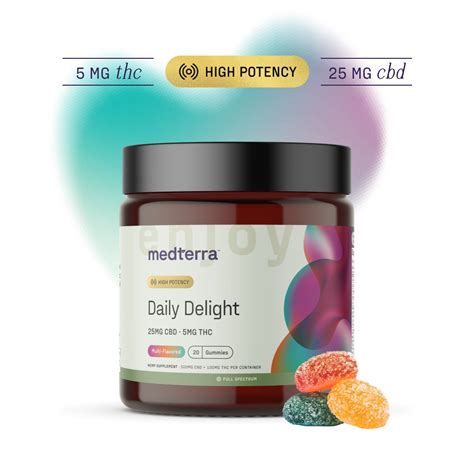 Medterra CBD THC Gummies - Relaxation, Pain Relief, and Inflammation Reduction