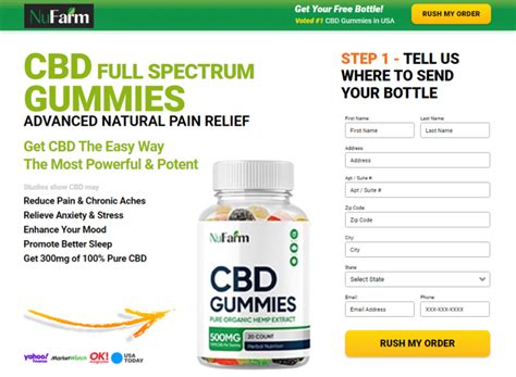 Nufarm CBD Gummies Ingredients List: Natural Relief for Pain, Anxiety, and Insomnia