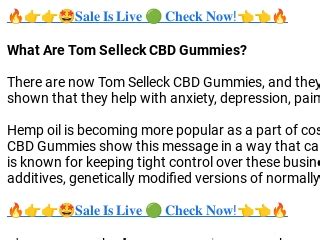 Tom Selleck CBD Gummies Phone Number - Learn More About the Product