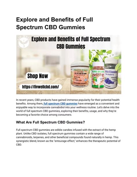 Exploring the Benefits of Spectrum CBD Gummies for Enhanced Wellbeing