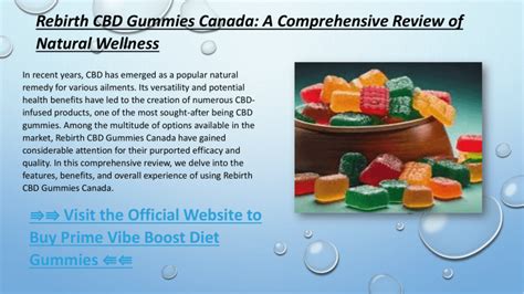 Rebirth CBD Gummies Reviews: A Comprehensive Analysis of Efficacy and User Satisfaction