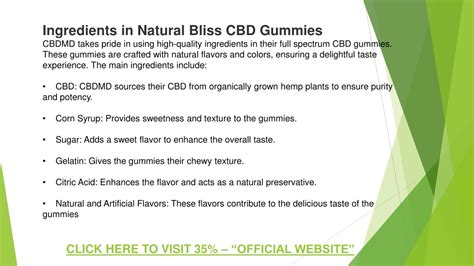 The Science Behind Natural Bliss CBD Gummies Ingredients